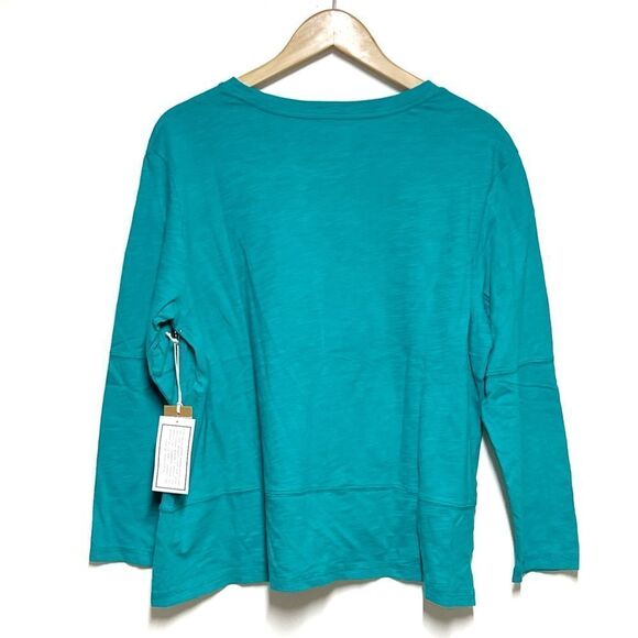 NWT Escape by Habitat Gone Glamping Peacock Print Top Sz L/XL - Picture 4 of 6